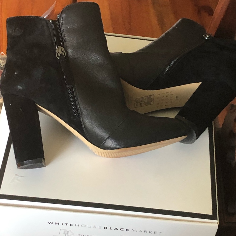 White House Black Market black leather boots